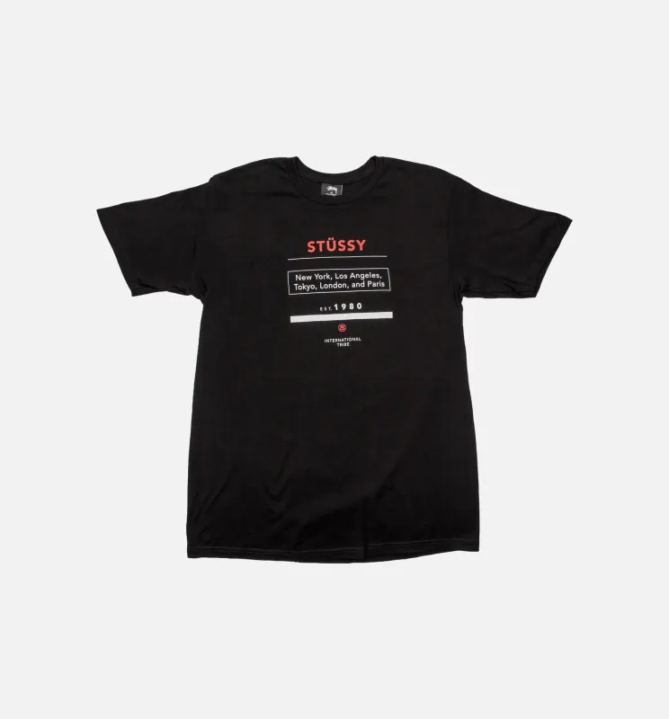 Stussy 1980 Tour Mens T-Shirt - Black sold by Nice Kicks Retail