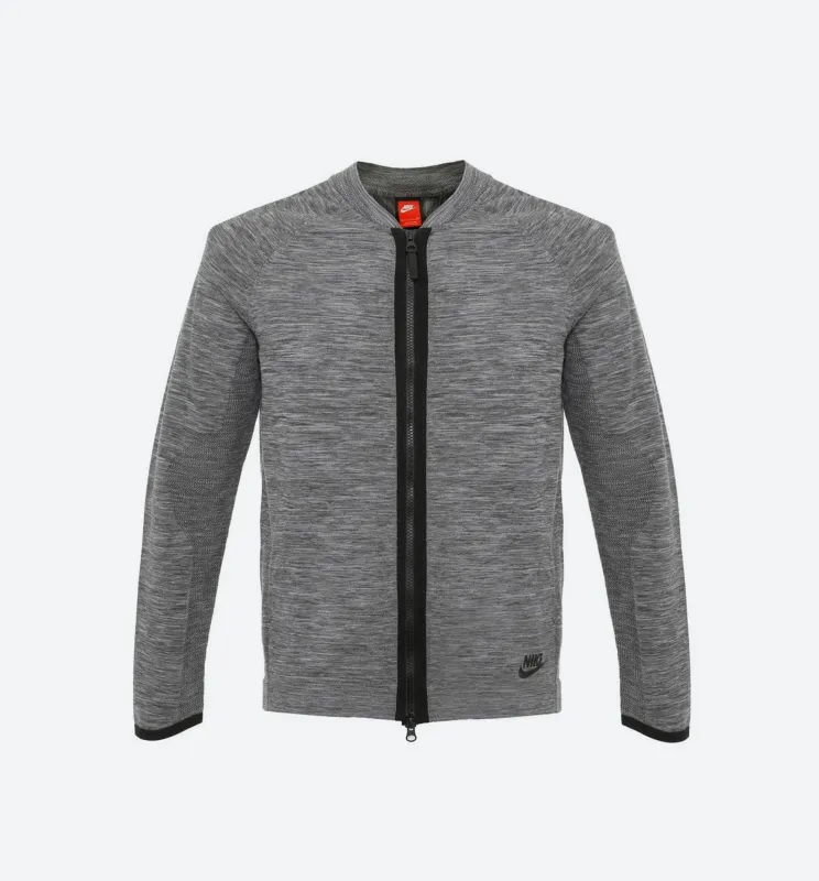 Sportswear Tech Knit Bomber Jacket Men's - Dark Grey Heather/Wolf Grey/Anthracite/Black made by Nike