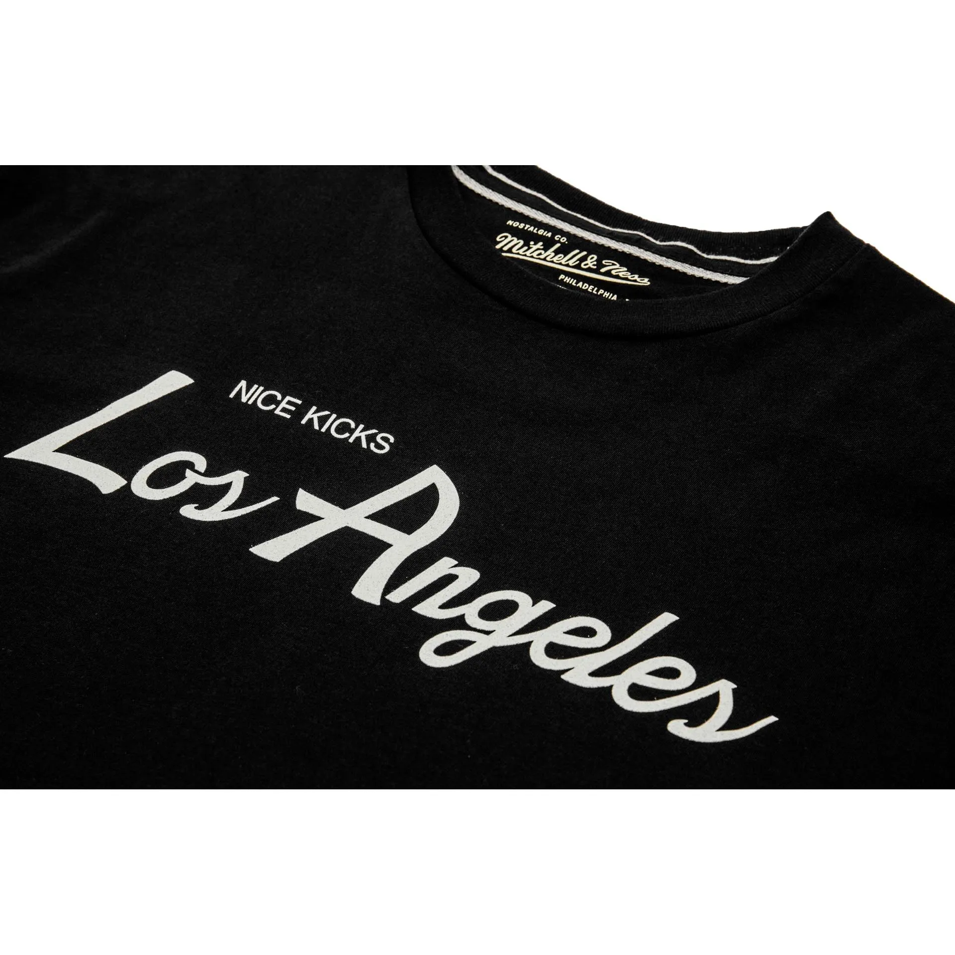Nice Kicks X Mitchell & Ness Los Angeles Tee Men's - Black/White sold by Nice Kicks Retail product image thumbnail 3