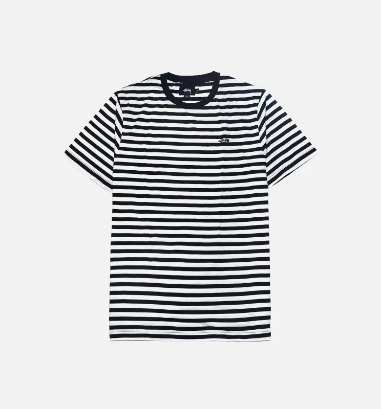 Stüssy Stripe SS Crew - White made by Stussy