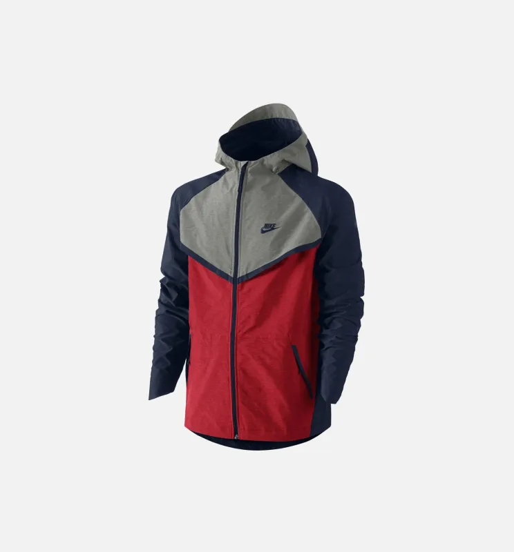 Tech Windrunner Mens Jacket - Blue/Red/Grey made by Nike