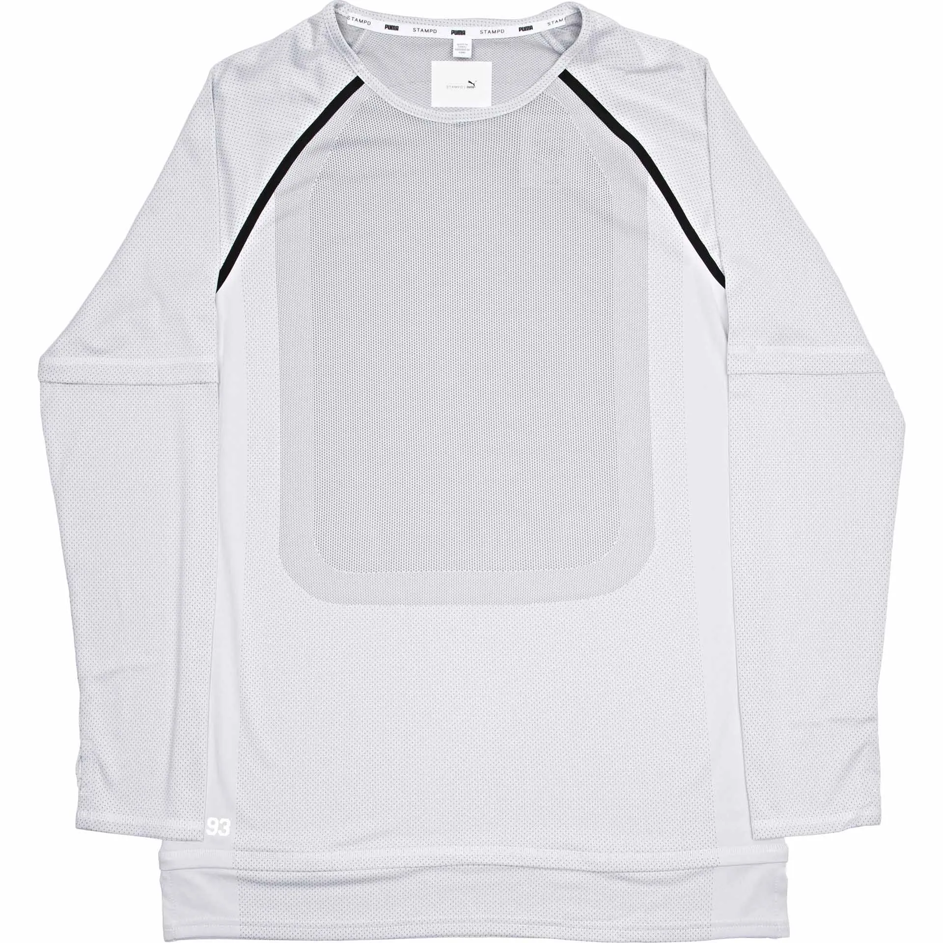 Puma X Stampd Mesh Long Sleeve Raglan - White/Black sold by Nice Kicks Retail