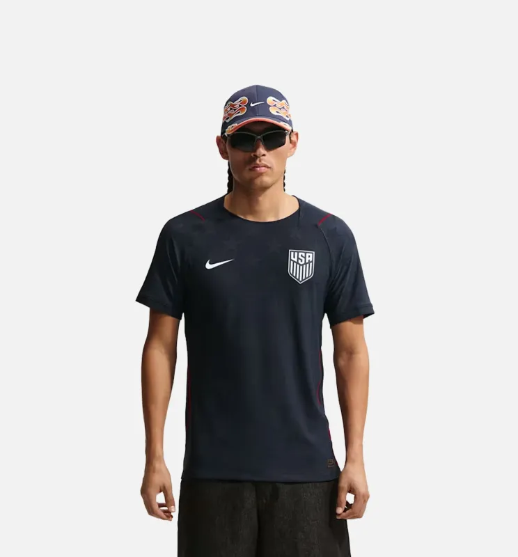 USMNT 2026/27 Match Away Aero Fit Soccer Authentic Mens Jersey - Dark Obsidian/University Red/Pure Platinum made by Nike
