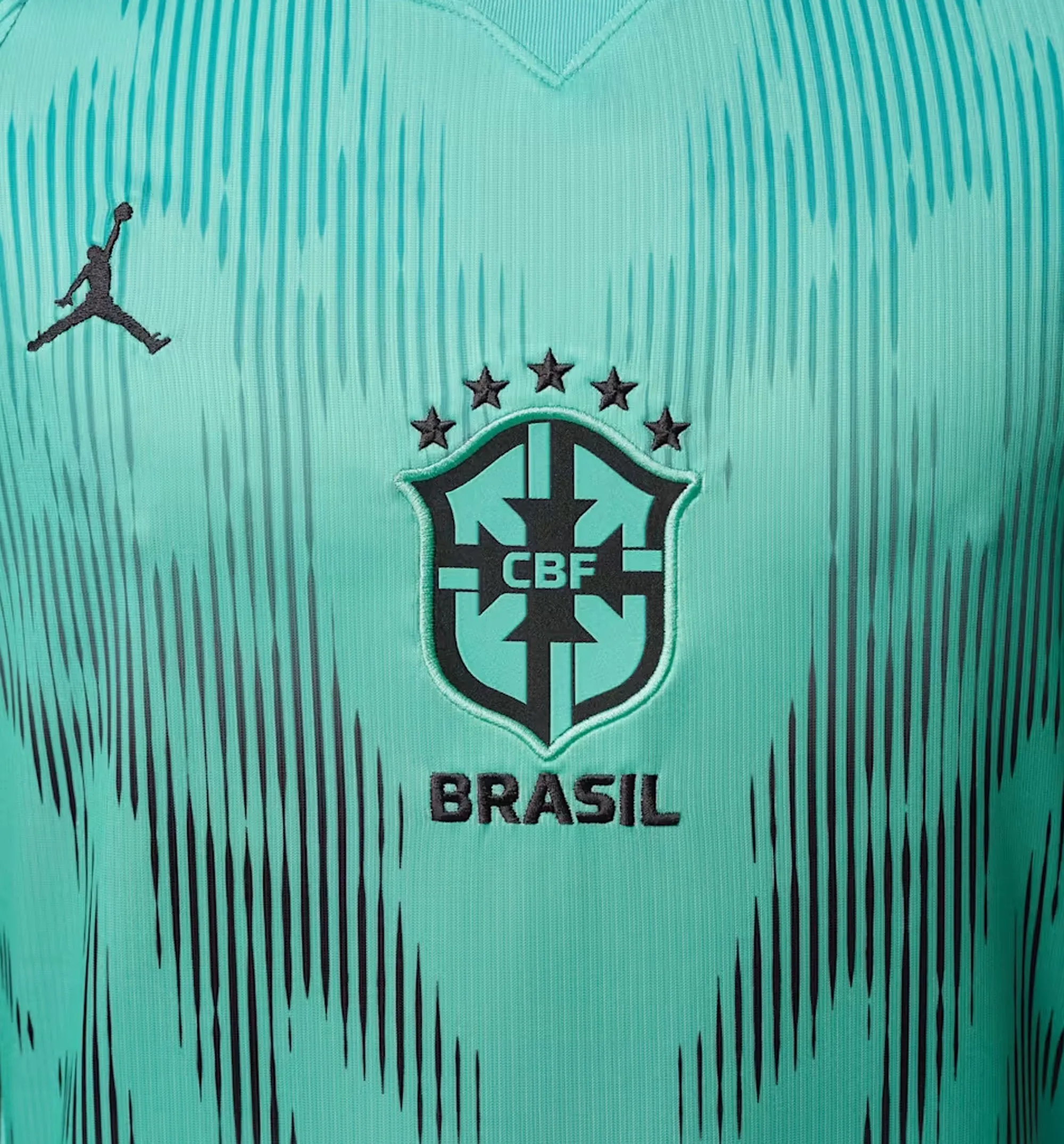 Brazil 2026 Stadium Goalkeeper Dri Fit Soccer Replica Mens Short Sleeve Shirt - Light Menta/Black sold by Nice Kicks Retail product image thumbnail 3