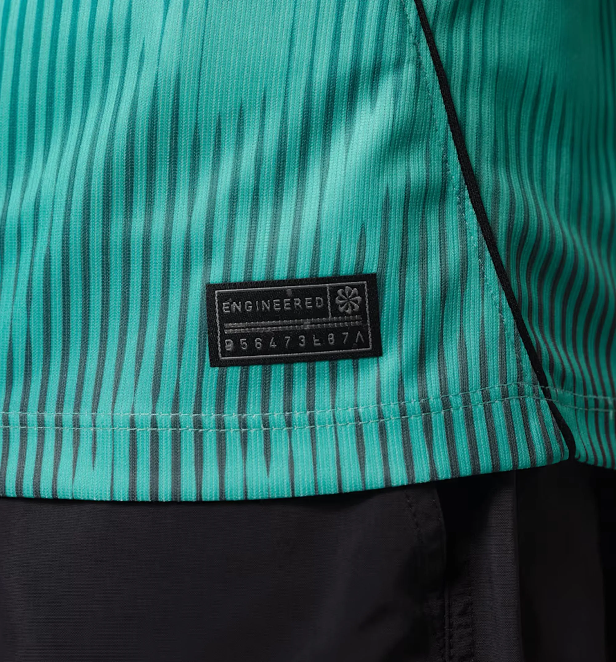 Brazil 2026 Stadium Goalkeeper Dri Fit Soccer Replica Mens Short Sleeve Shirt - Light Menta/Black sold by Nice Kicks Retail product image thumbnail 4