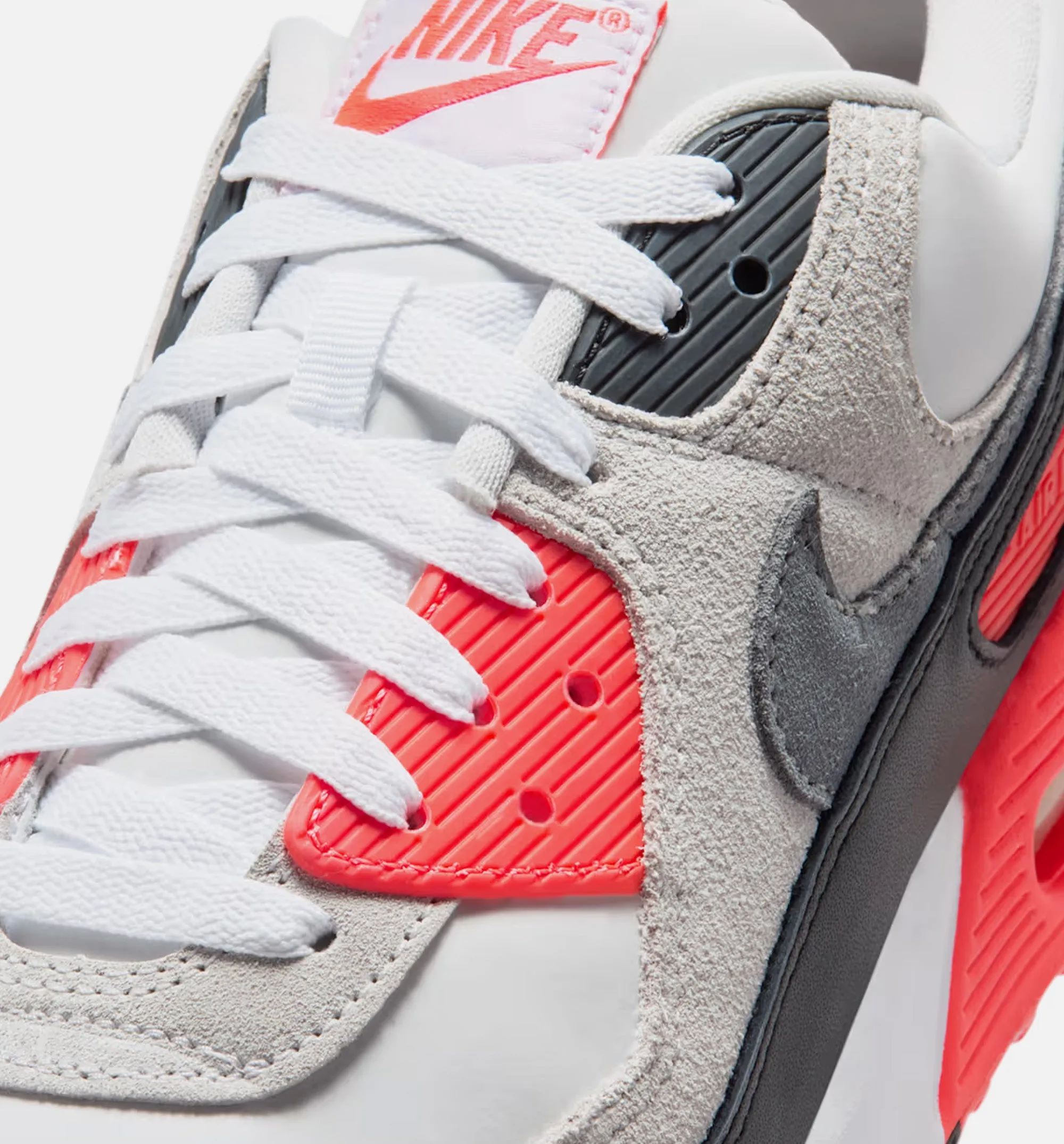 Air Max 90 Infrared 3M Mens Lifestyle Shoe - White/Cement Grey/Infrared/Black sold by Nice Kicks Retail product image thumbnail 3