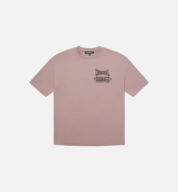 Boxing Gym Mens Short Sleeve Shirt - Lilac made by Criminal Damage
