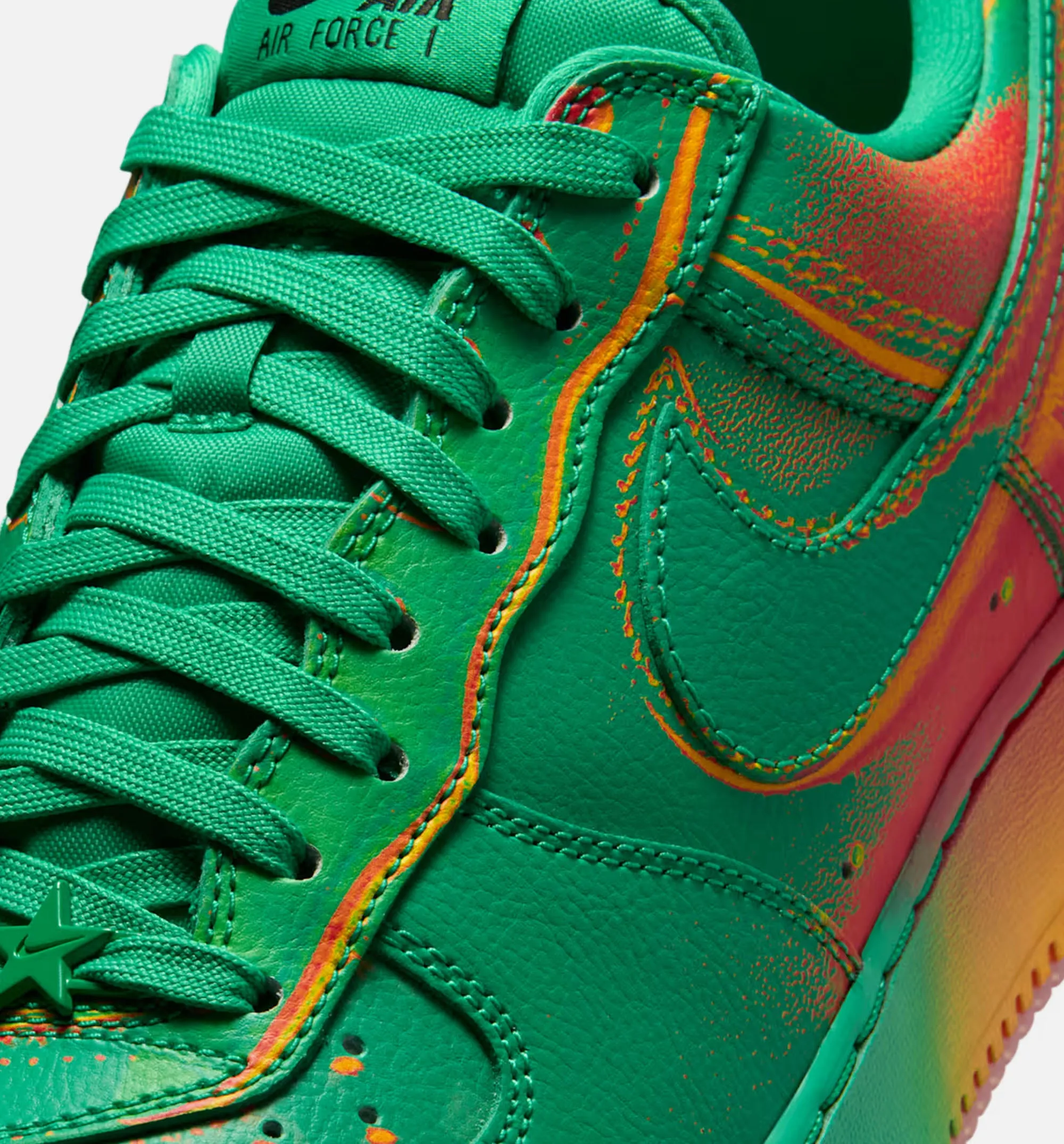 Air Force 1 Low Stadium Green Laser Orange Mens Lifestyle Shoe - Stadium Green/Bright Crimson/Laser Orange sold by Nice Kicks Retail product image thumbnail 3