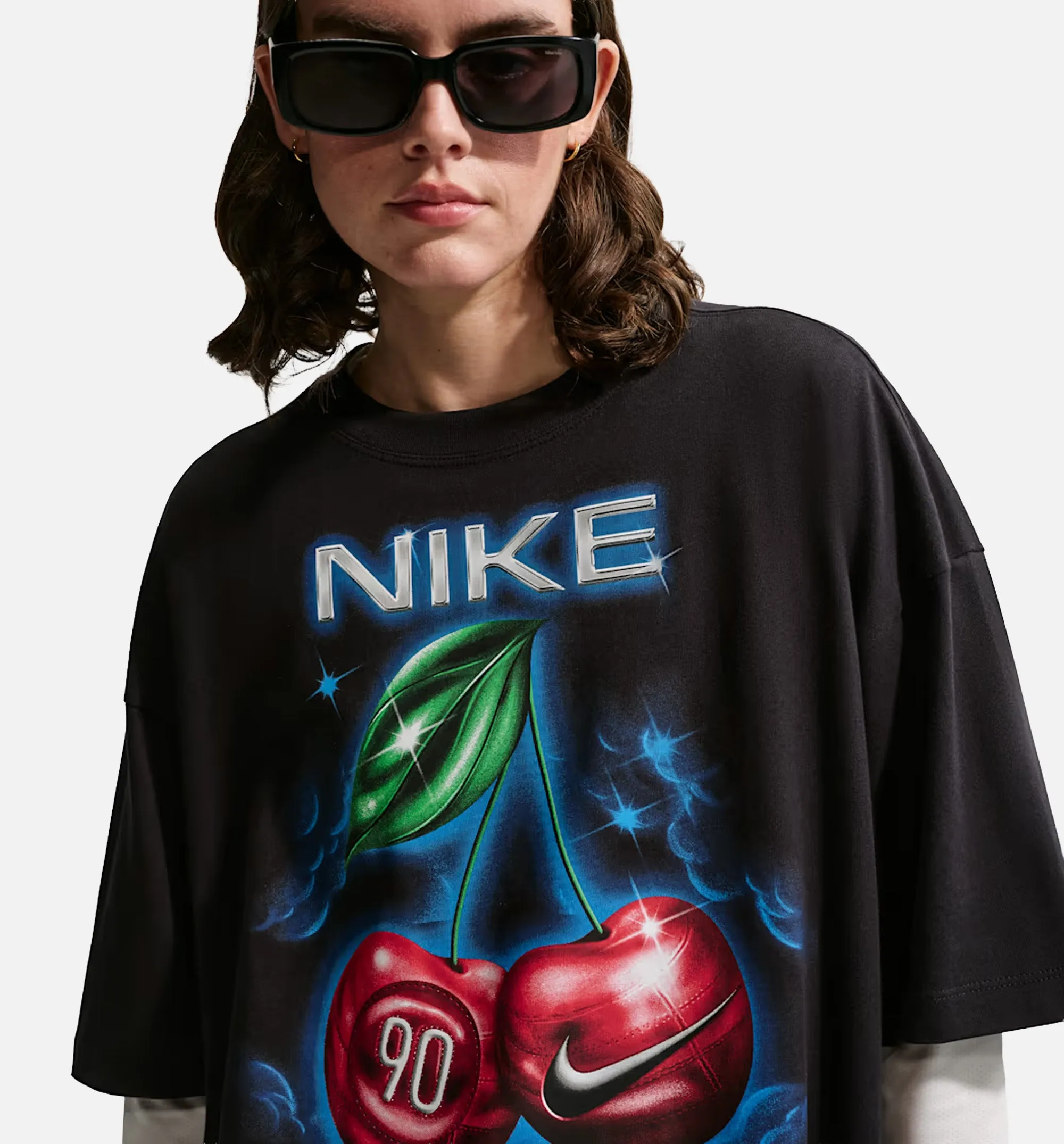 Sportswear Classic Oversized Womens Short Sleeve Shirt - Black sold by Nice Kicks Retail product image thumbnail 3