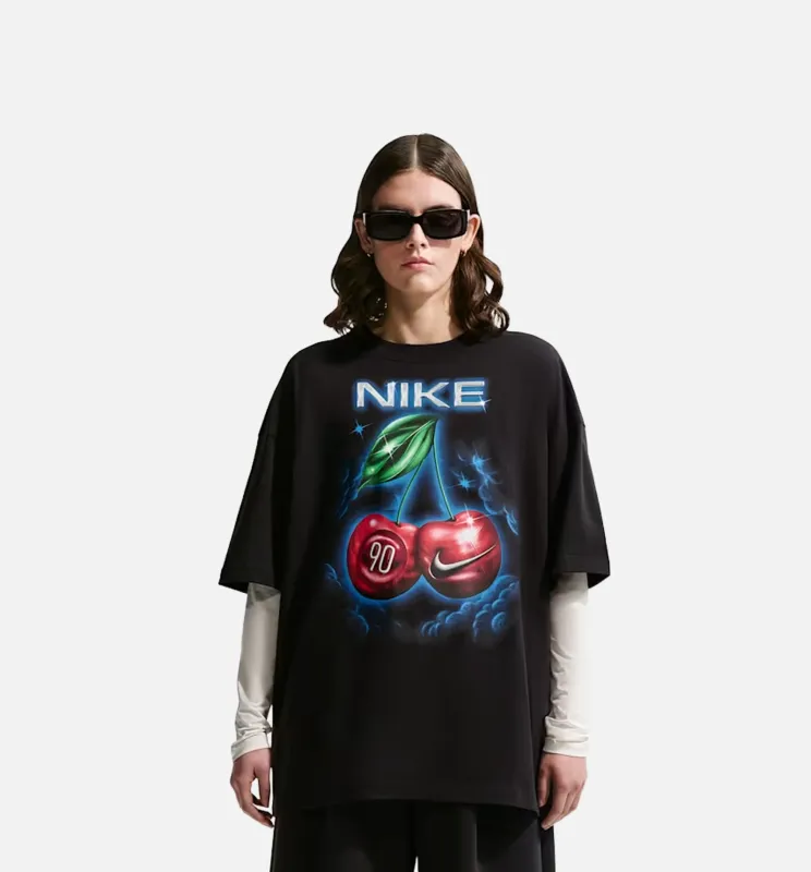 Sportswear Classic Oversized Womens Short Sleeve Shirt - Black made by Nike