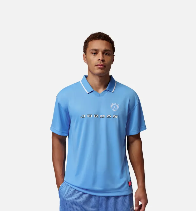 Brooklyn Soccer Mens Short Sleeve Shirt - University Blue made by Jordan