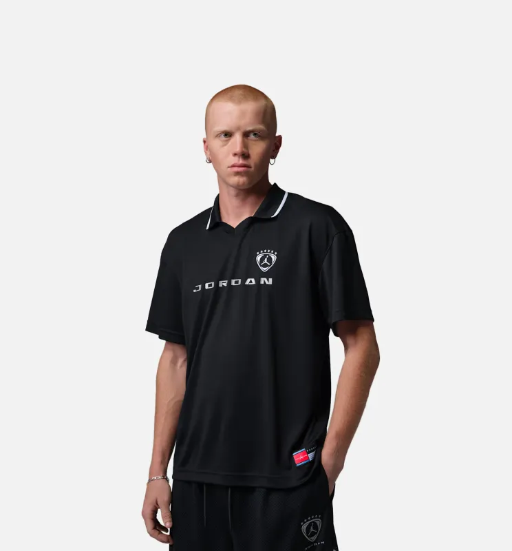 Brooklyn Soccer Mens Short Sleeve Shirt - Black made by Jordan