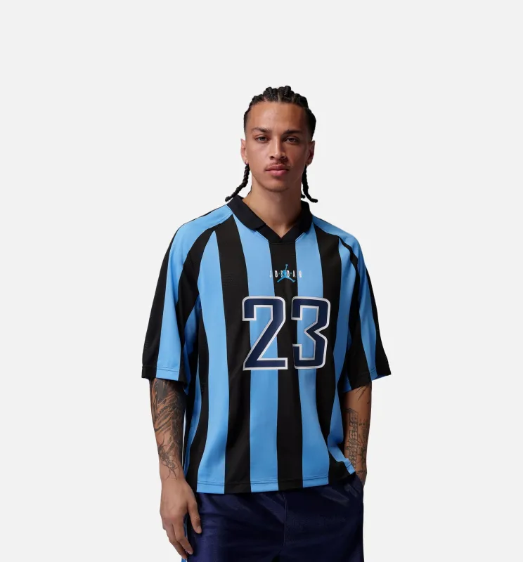 Brooklyn Terrace Mens Short Sleeve Shirt - University Blue/Black made by Jordan