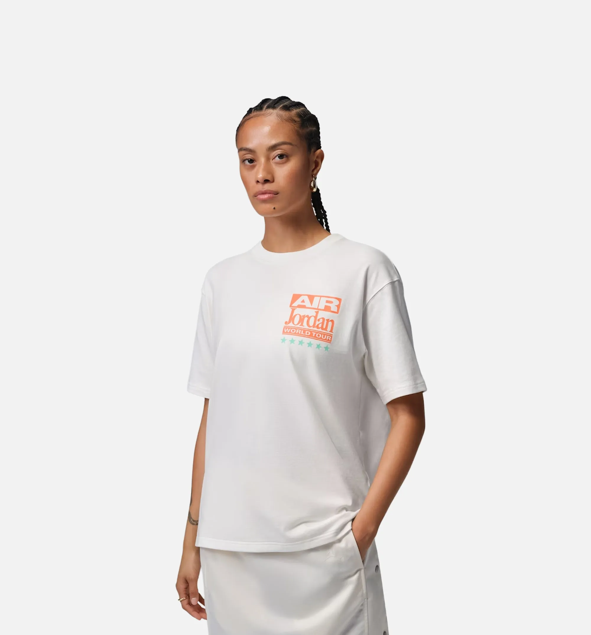 Flight Girlfriend Graphic Womens Short Sleeve Shirt - Sail sold by Nice Kicks Retail