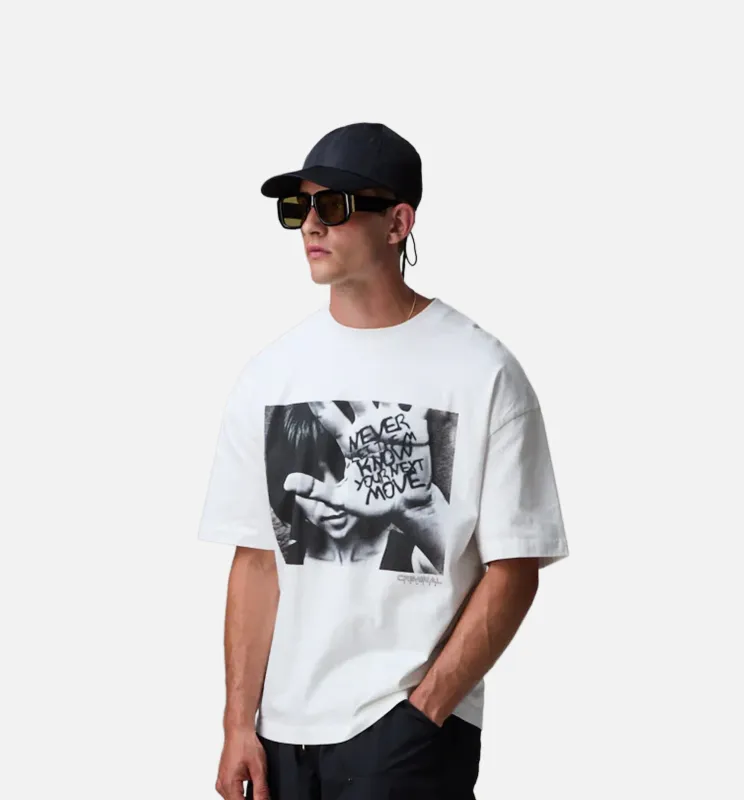 Cover Up Mens Short Sleeve Shirt - White made by Criminal Damage