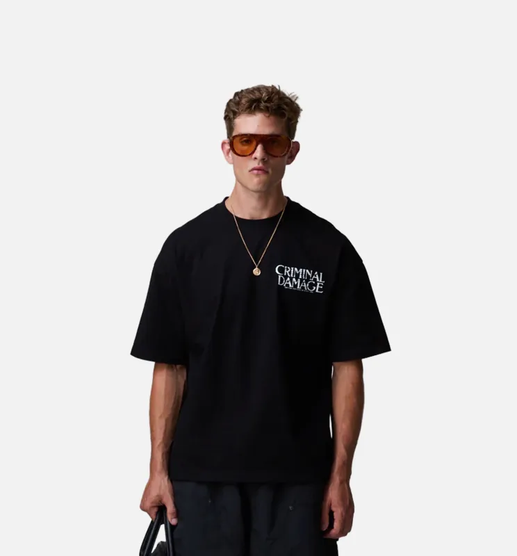 Mythical Tiger Mens Short Sleeve Shirt - Black made by Criminal Damage