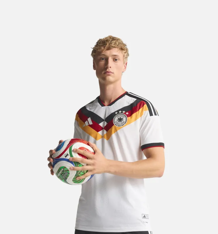 Germany 26 Home Authentic Mens Jersey - White made by Adidas