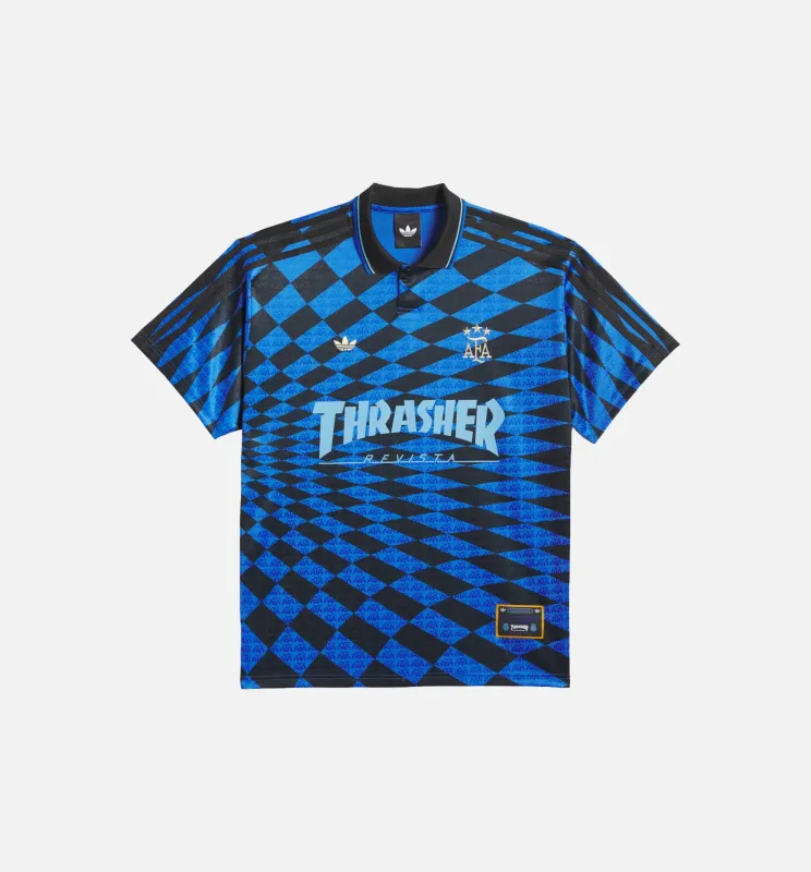 Argentina x Thrasher Mens Jersey - Blue/Black made by Adidas