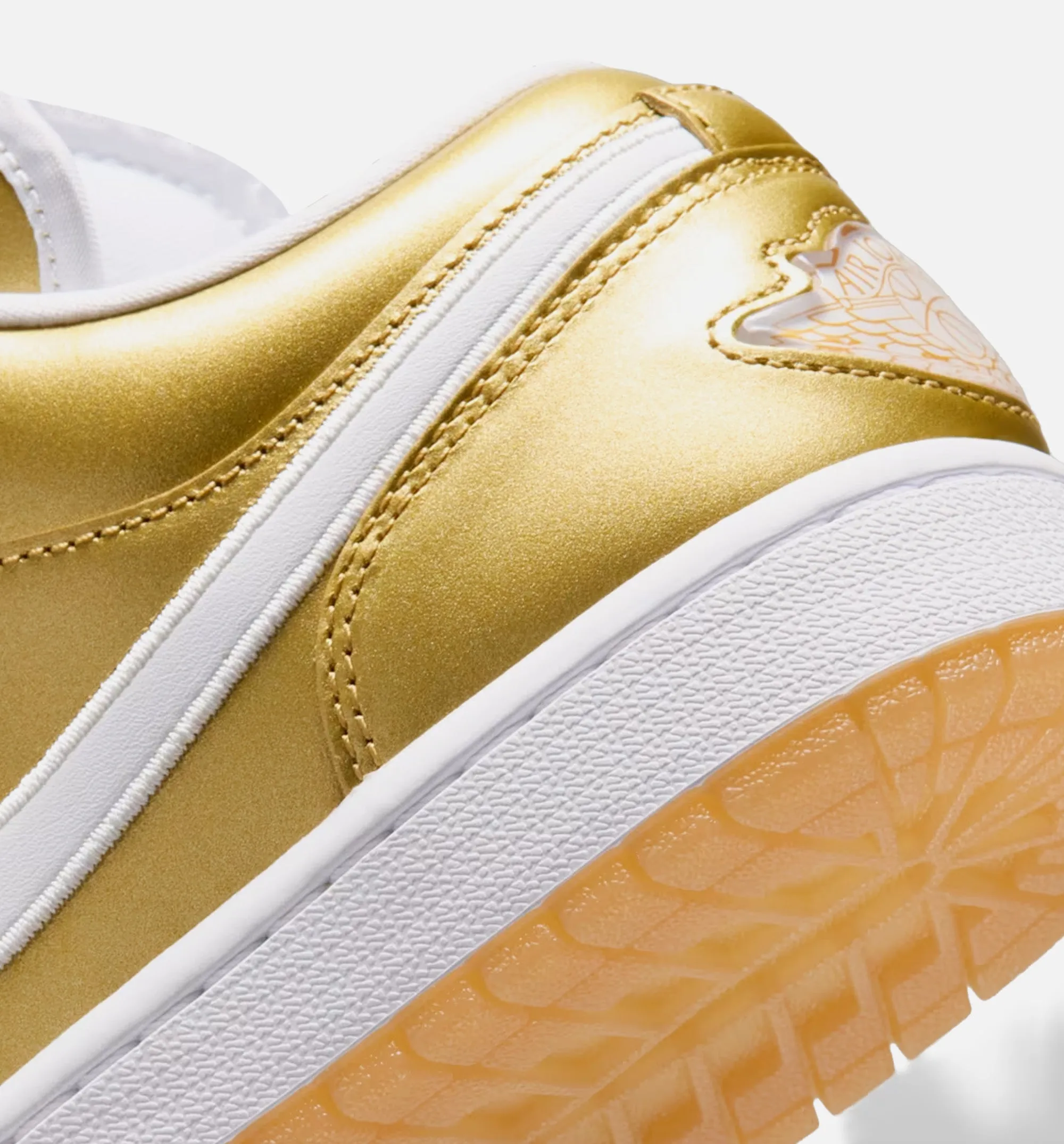 Air Jordan 1 Low Womens Lifestyle Shoe - Gold/White/Gum Yellow sold by Nice Kicks Retail product image thumbnail 4