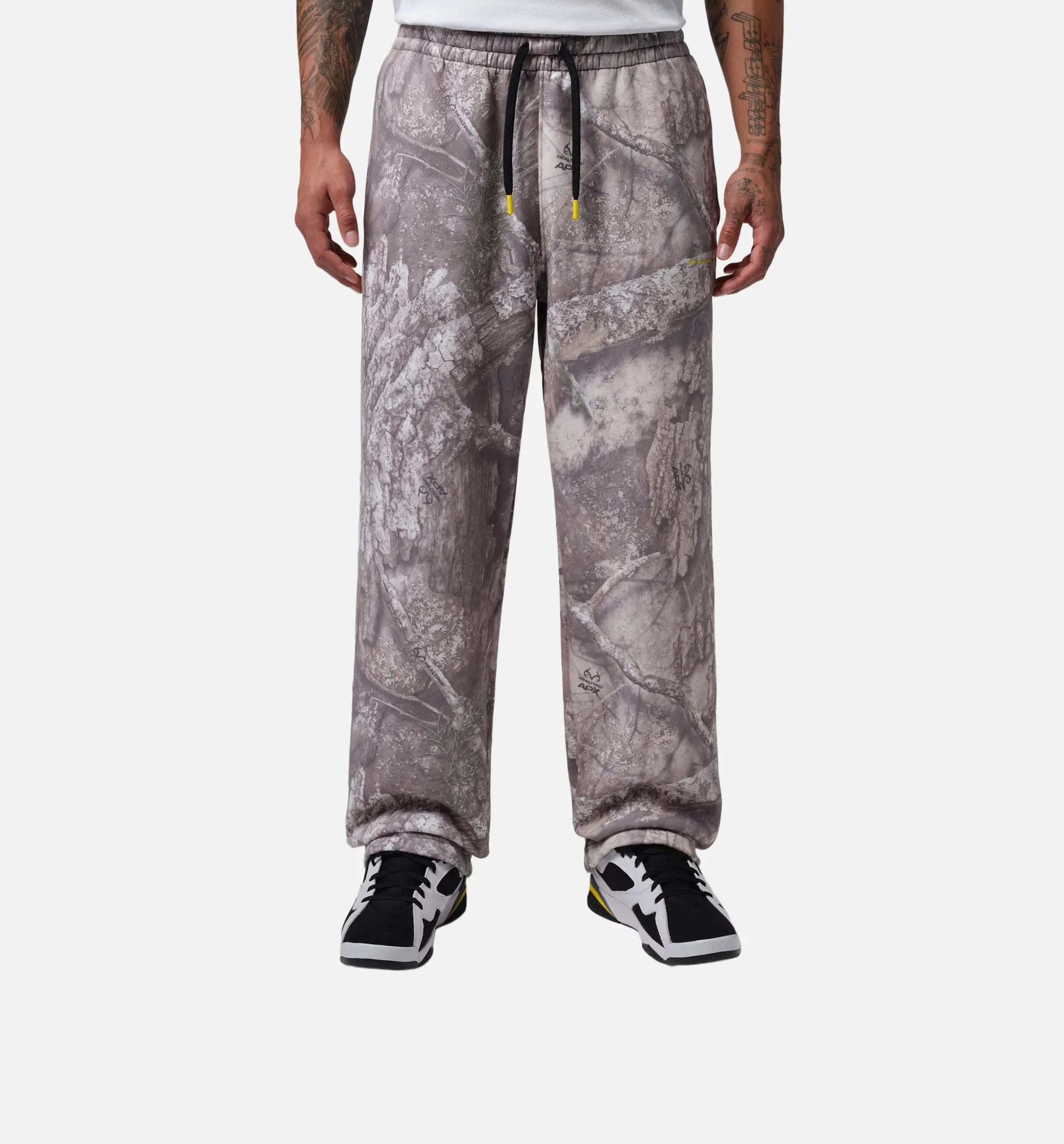Brooklyn RealTree Open Hem Mens Pants - White/Bright Citron sold by Nice Kicks Retail