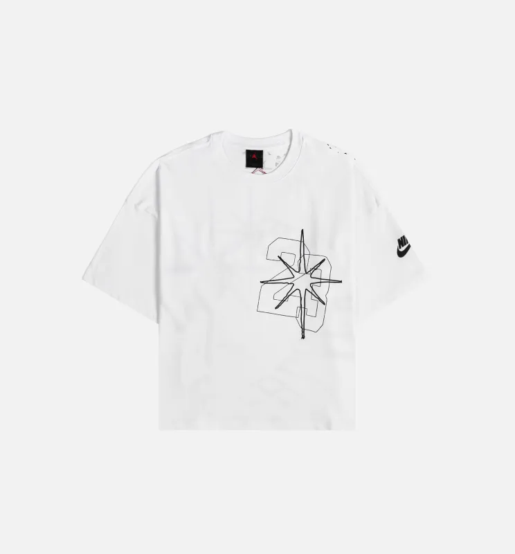 Black Cat Star Mens Short Sleeve Shirt - White made by Jordan