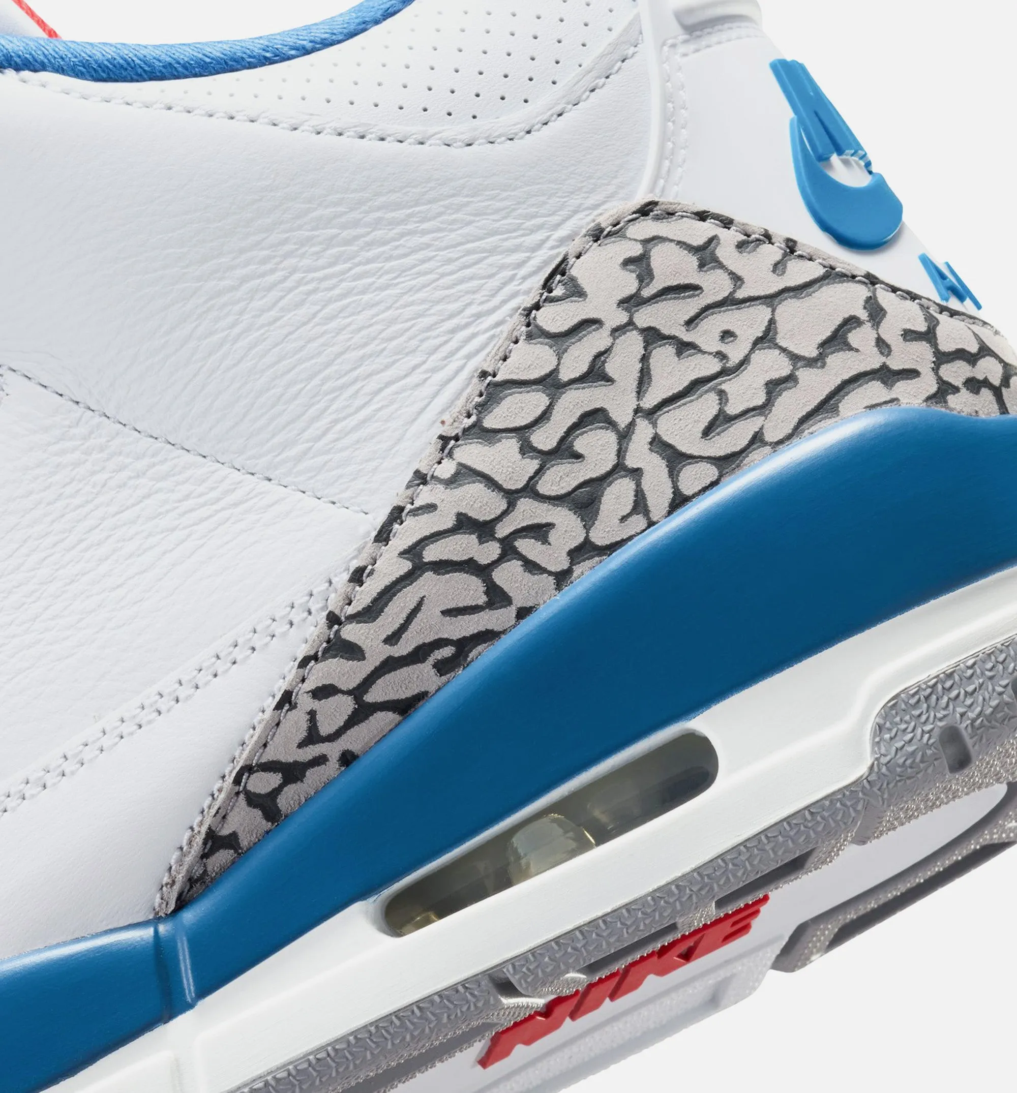 Air Jordan 3 Retro OG True Blue Mens Lifestyle Shoe - White/Varsity Red/True Blue/Cement Grey/Anthracite Free Shipping sold by Nice Kicks Retail product image thumbnail 4