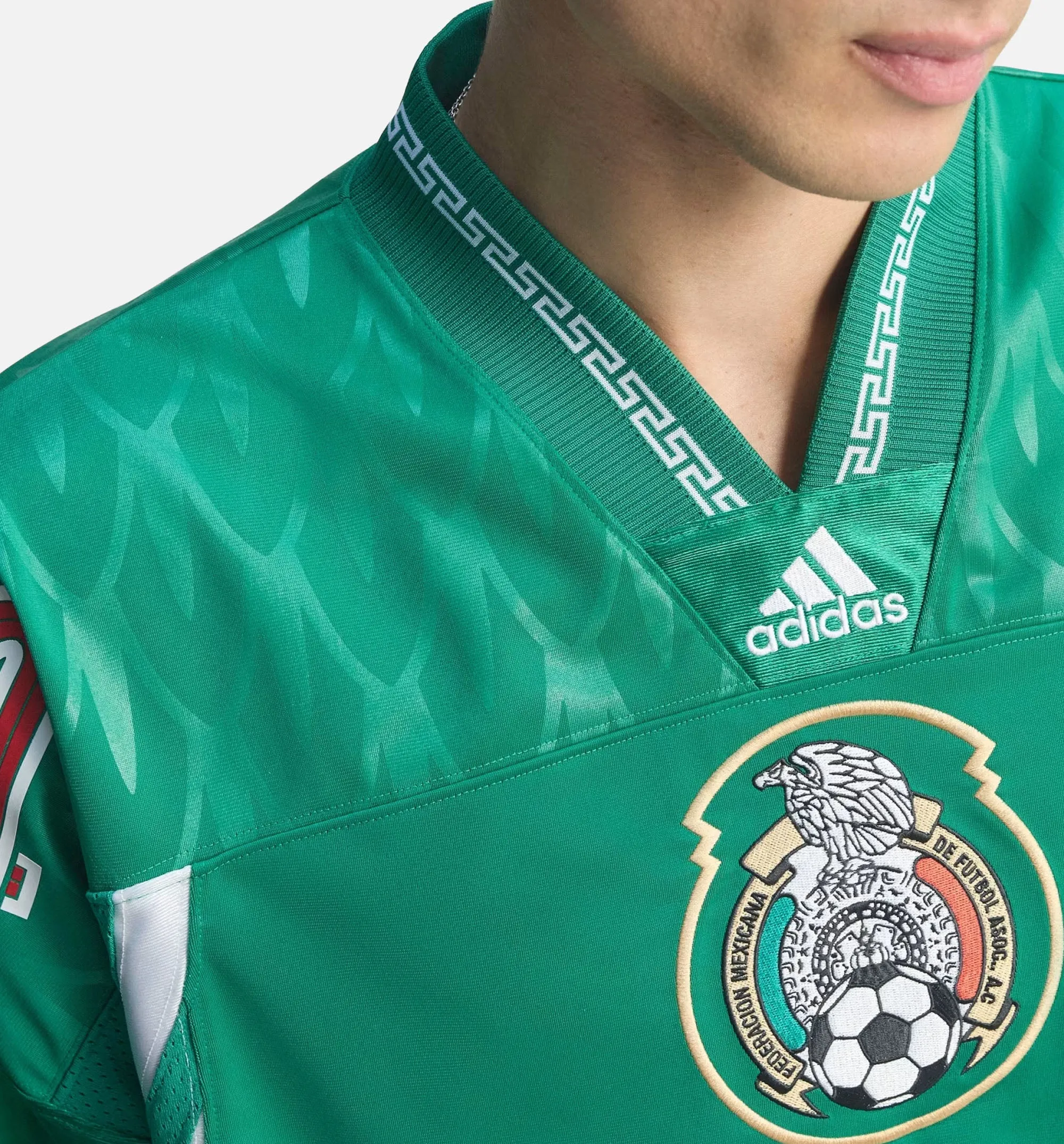 Bringback Remixed Mexico Mens Jersey - Bold Green/White/Better Scarlet sold by Nice Kicks Retail product image thumbnail 3