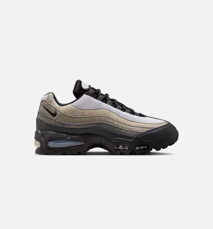 Air Max 95 Big Bubble Pearl Grey And Light Charcoal Mens Lifestyle Shoe - White/Black/Light Graphite/Light Charcoal/Pearl Grey/Anthracite made by Nike