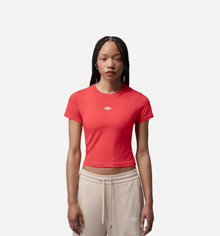 Flight Womens Short Sleeve Shirt - Track Red made by Jordan