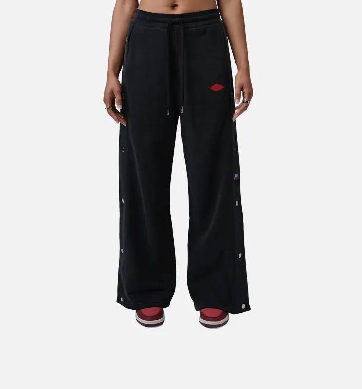 Flight Fleece French Terry Snap Womens Pant - Black/University Red made by Jordan