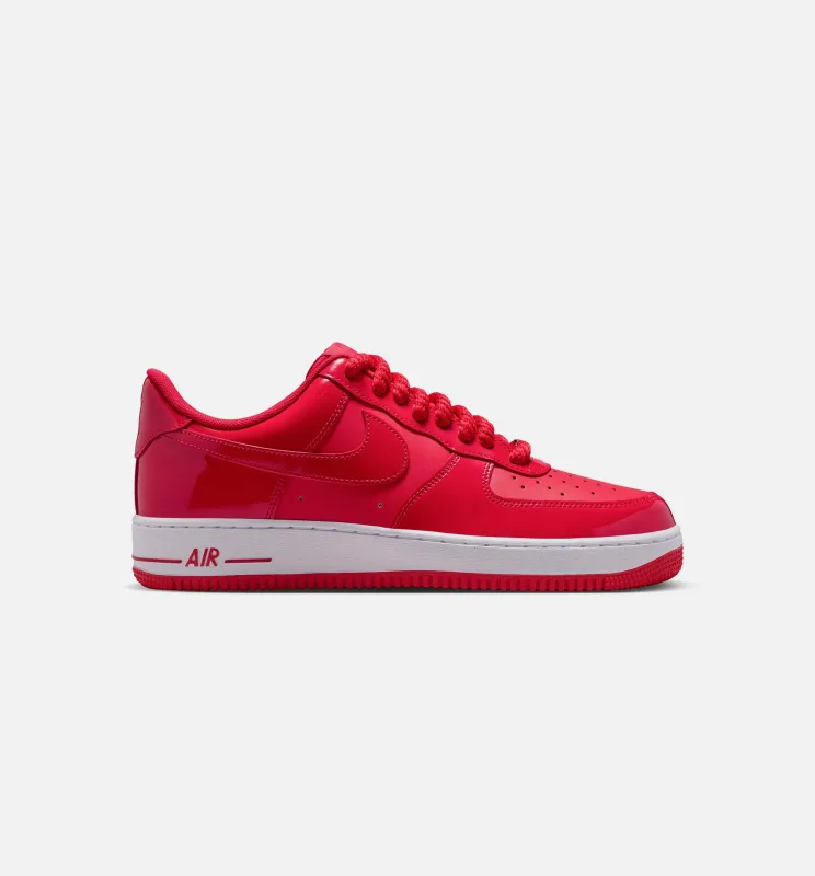Air Force 1 Low Patent Mens Lifestyle Shoe - University Red/Light Crimson/White made by Nike