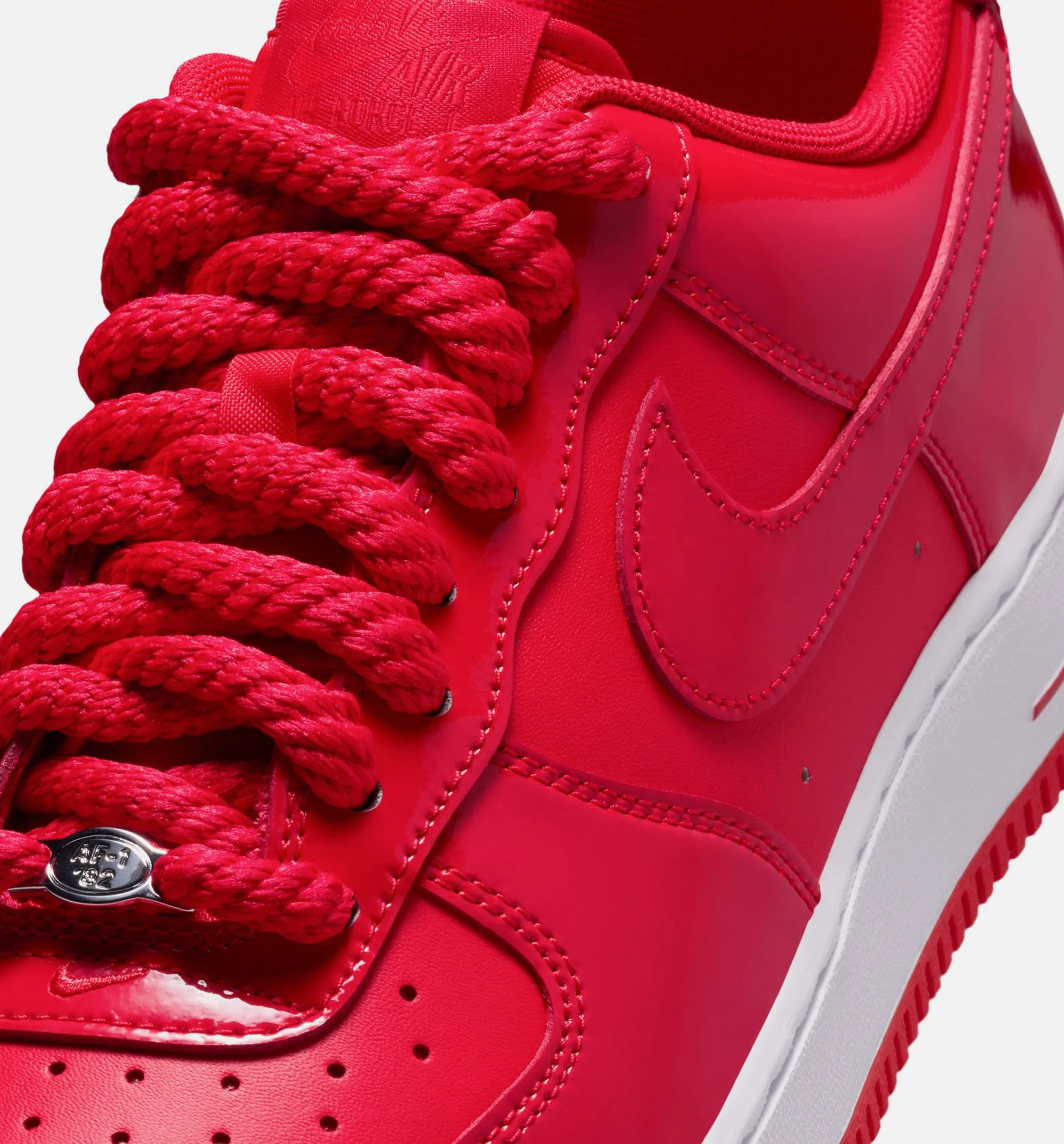Air Force 1 Low Patent Mens Lifestyle Shoe - University Red/Light Crimson/White sold by Nice Kicks Retail product image thumbnail 5