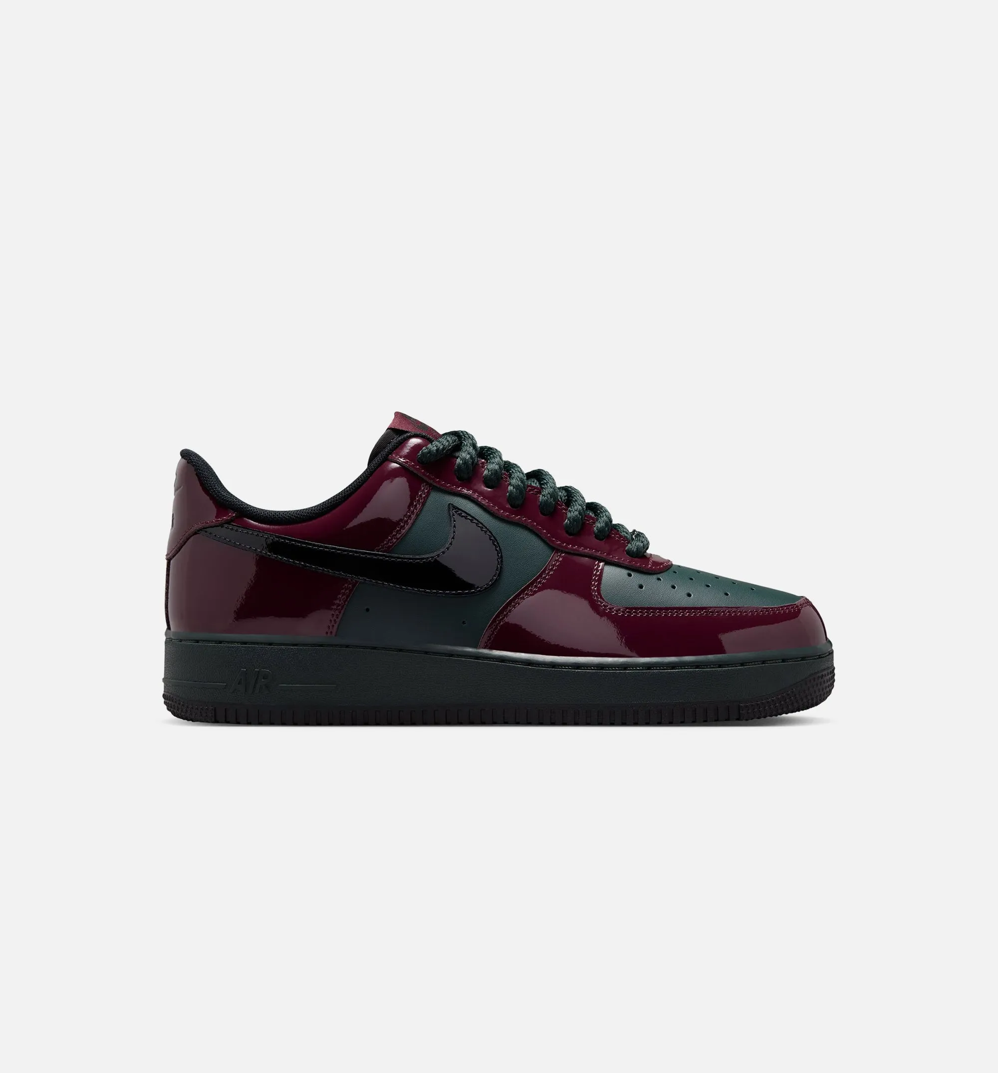 Air Force 1 Low Patent Burgundy Crush Mens Lifestyle Shoe - Black Spruce/Burgundy Crush/Black sold by Nice Kicks Retail