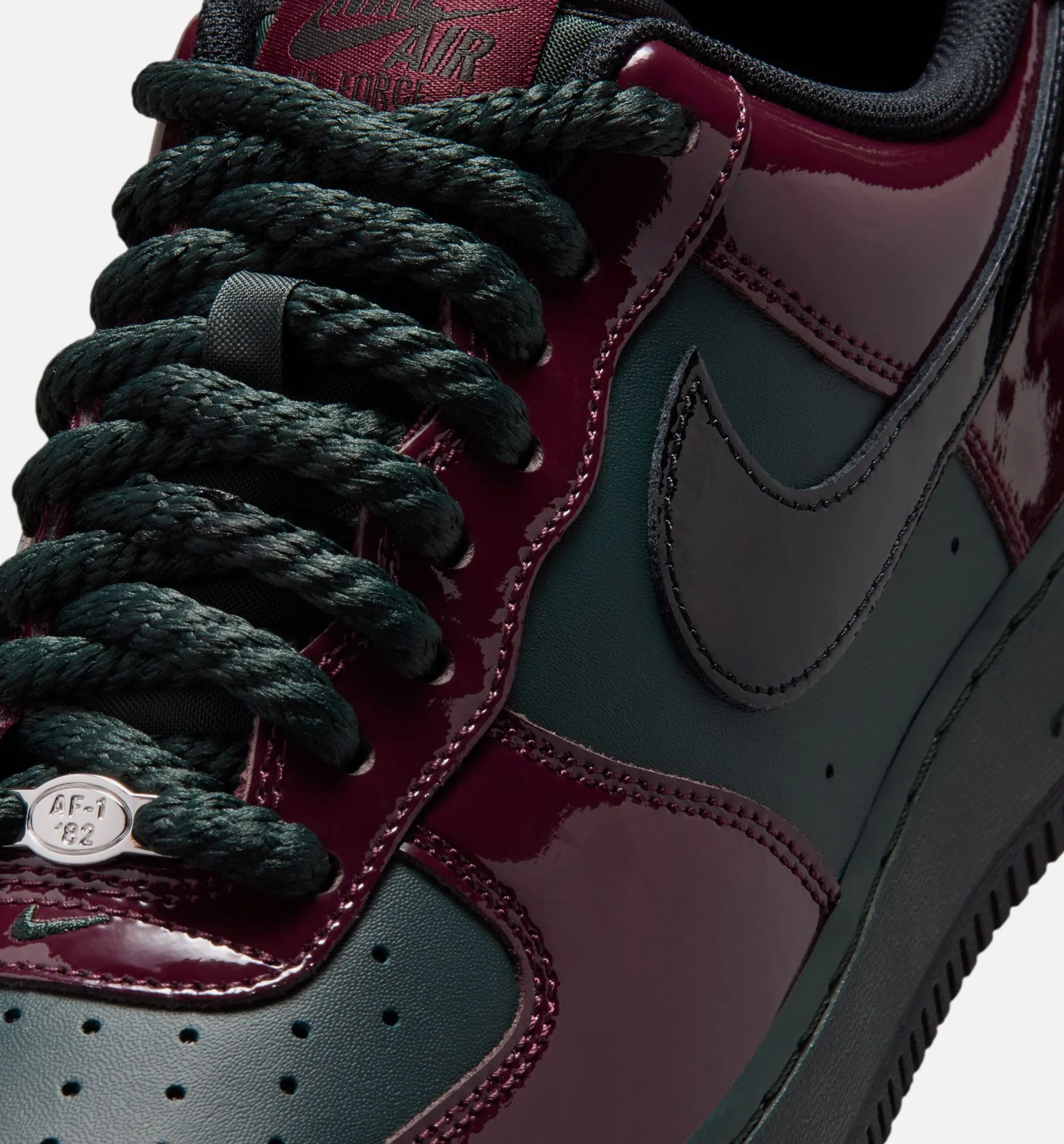 Air Force 1 Low Patent Burgundy Crush Mens Lifestyle Shoe - Black Spruce/Burgundy Crush/Black sold by Nice Kicks Retail product image thumbnail 5