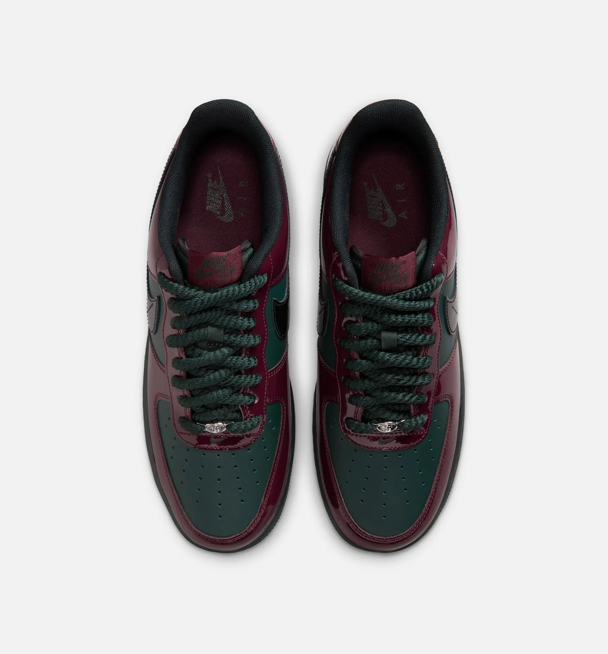 Air Force 1 Low Patent Burgundy Crush Mens Lifestyle Shoe - Black Spruce/Burgundy Crush/Black sold by Nice Kicks Retail product image thumbnail 2