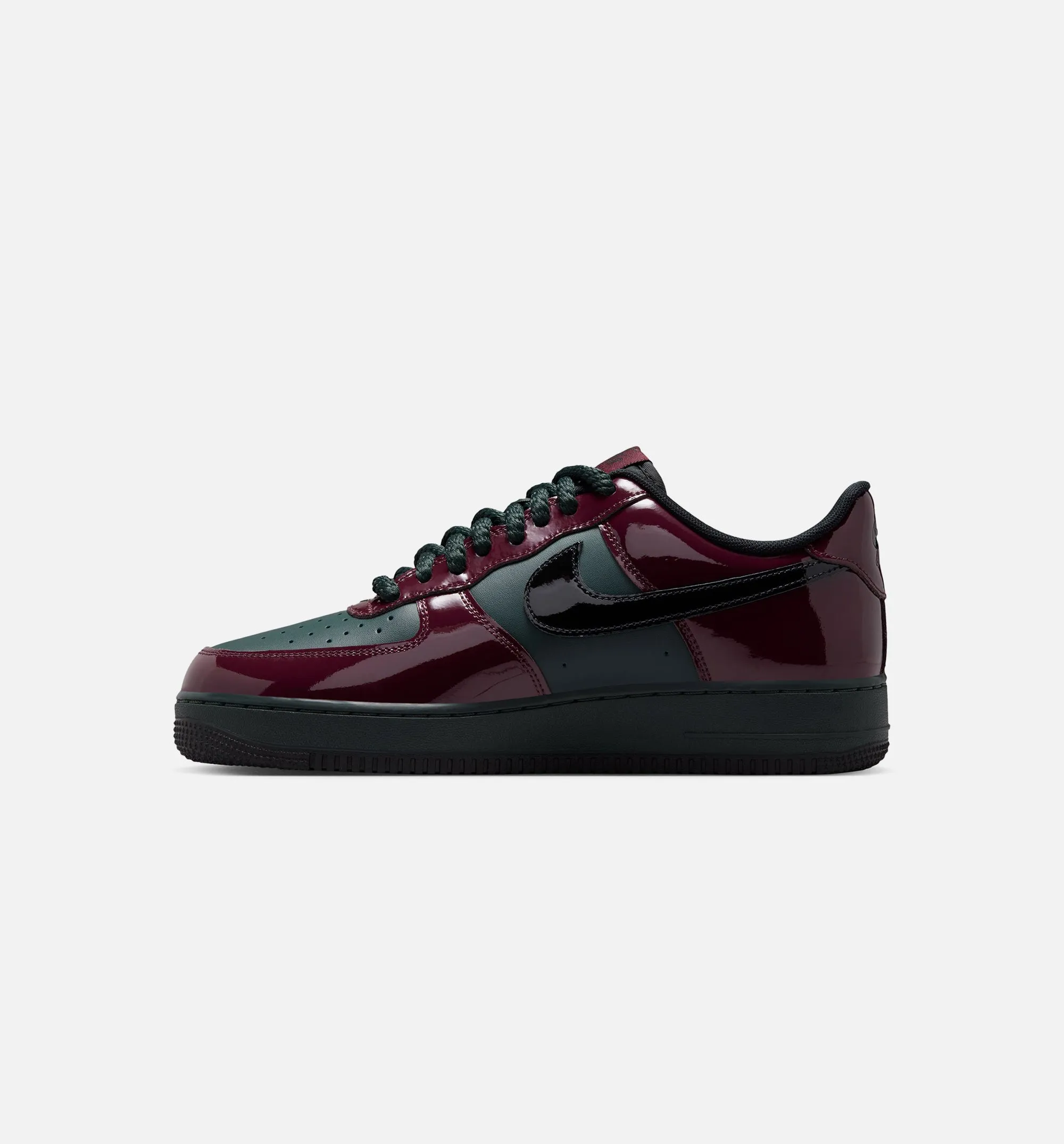Air Force 1 Low Patent Burgundy Crush Mens Lifestyle Shoe - Black Spruce/Burgundy Crush/Black sold by Nice Kicks Retail product image thumbnail 3