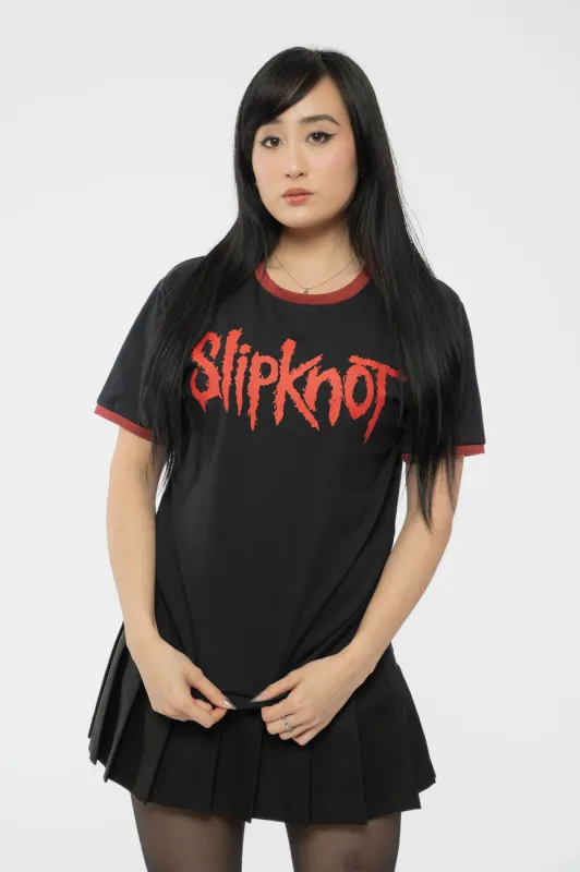 Slipknot Band Logo Ringer T Shirt sold by Paradiso Clothing