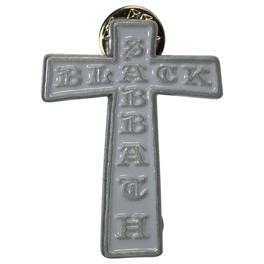 Black Sabbath Cross Band Logo Pin Badge sold by Paradiso Clothing