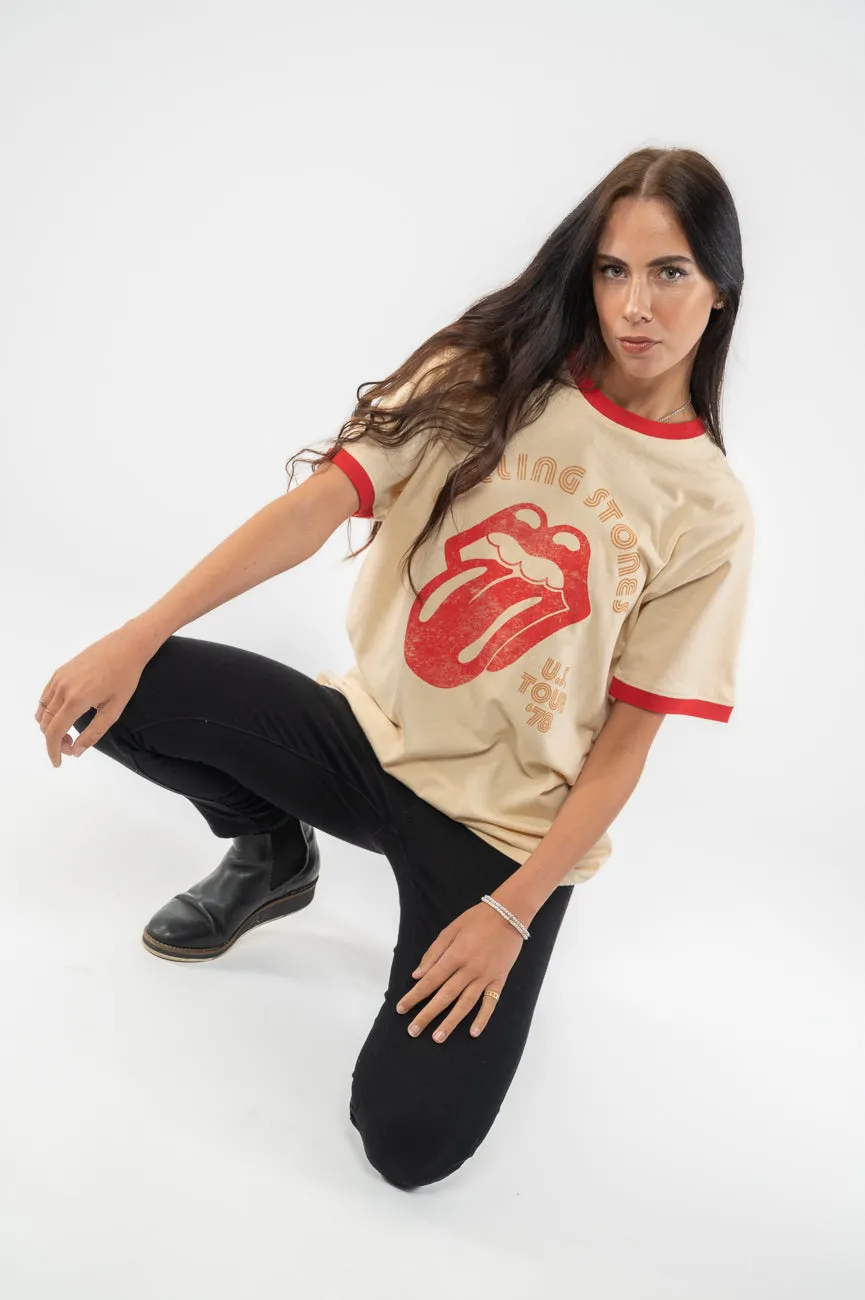The Rolling Stones US Tour 78 Ringer T Shirt sold by Paradiso Clothing product image thumbnail 5