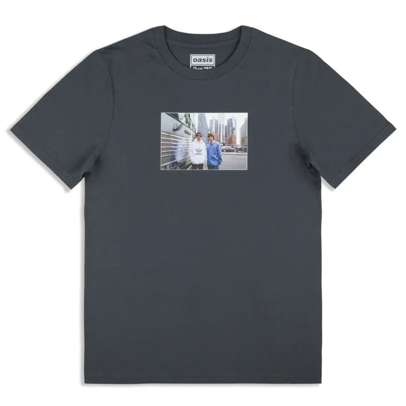 Oasis Detroit Bus Photo Faded Black T Shirt sold by Paradiso Clothing