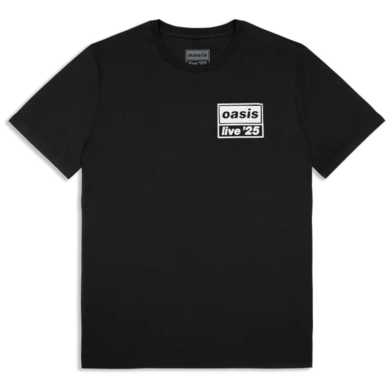 Oasis Live 25 Distressed Lockup Pocket T Shirt sold by Paradiso Clothing