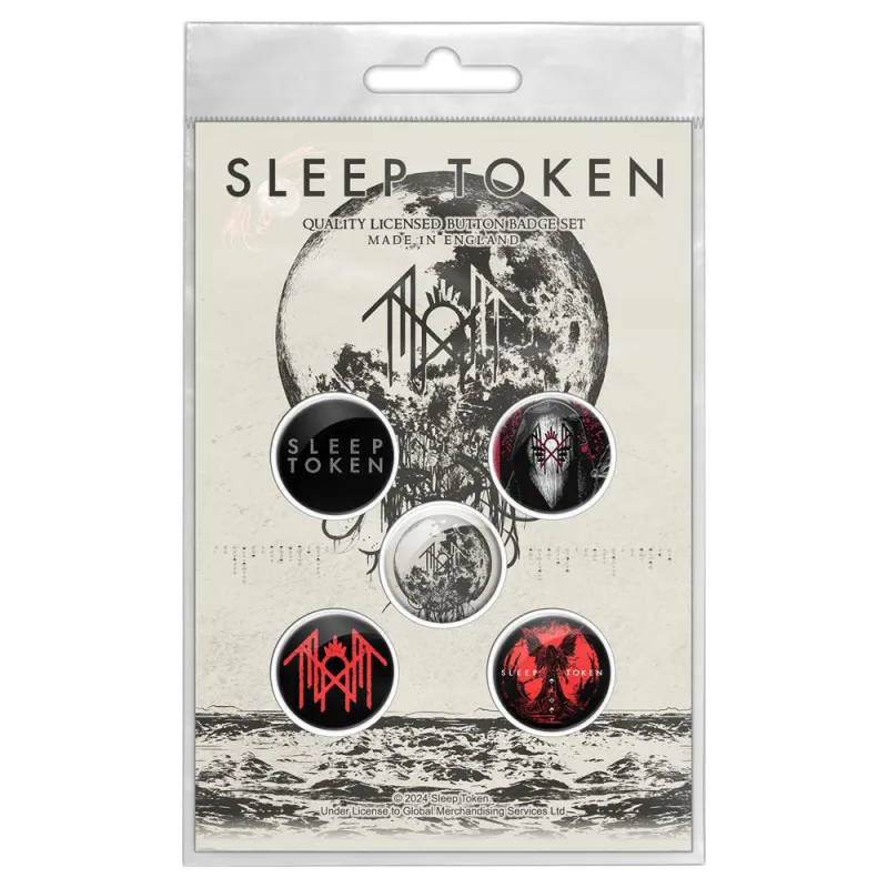 Sleep Token Take Me Back To Eden 5 x Pin Button Badge Pack sold by Paradiso Clothing