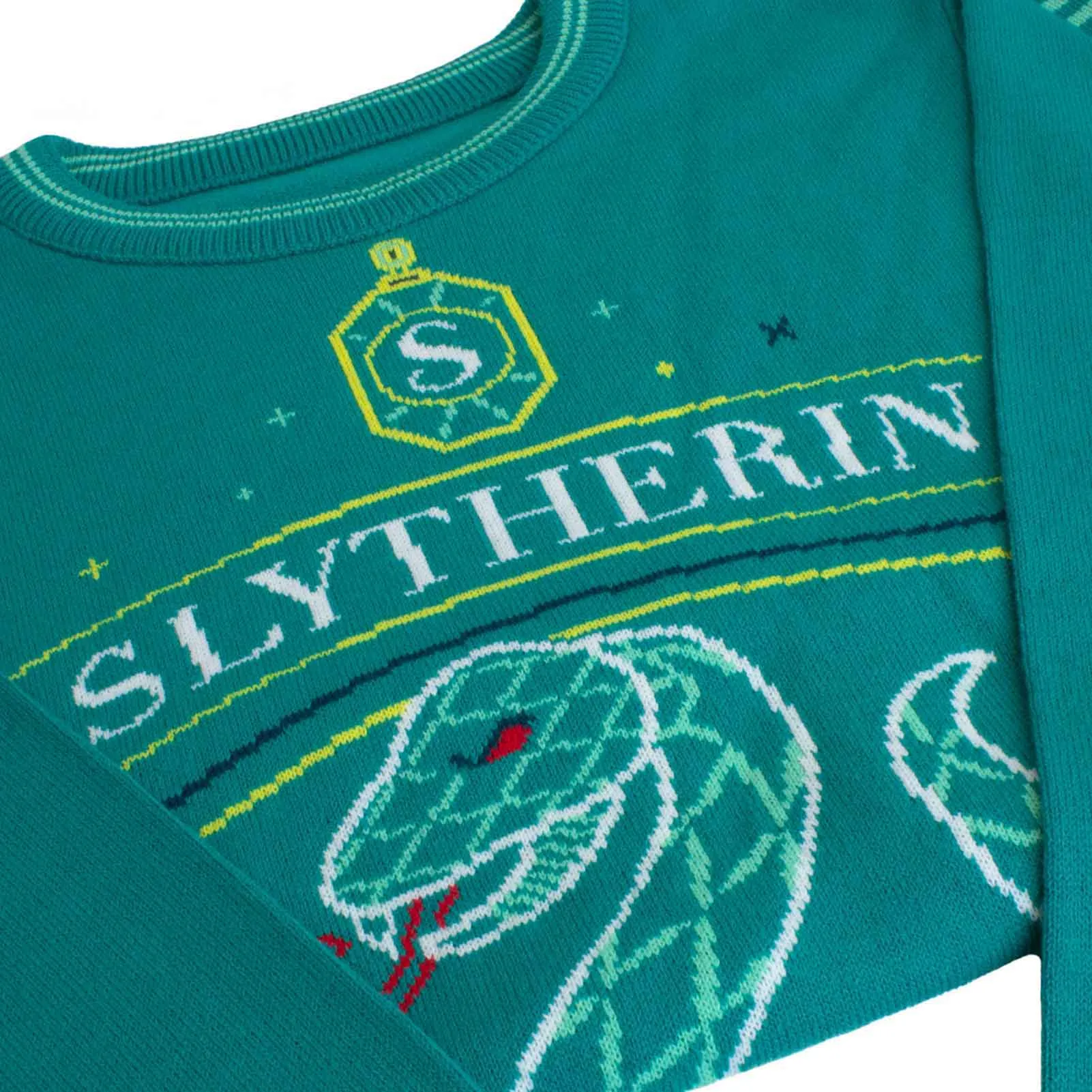 Harry Potter Christmas Jumper Slytherin Crest Official Unisex Green Ugly Sweater sold by Paradiso Clothing product image thumbnail 3