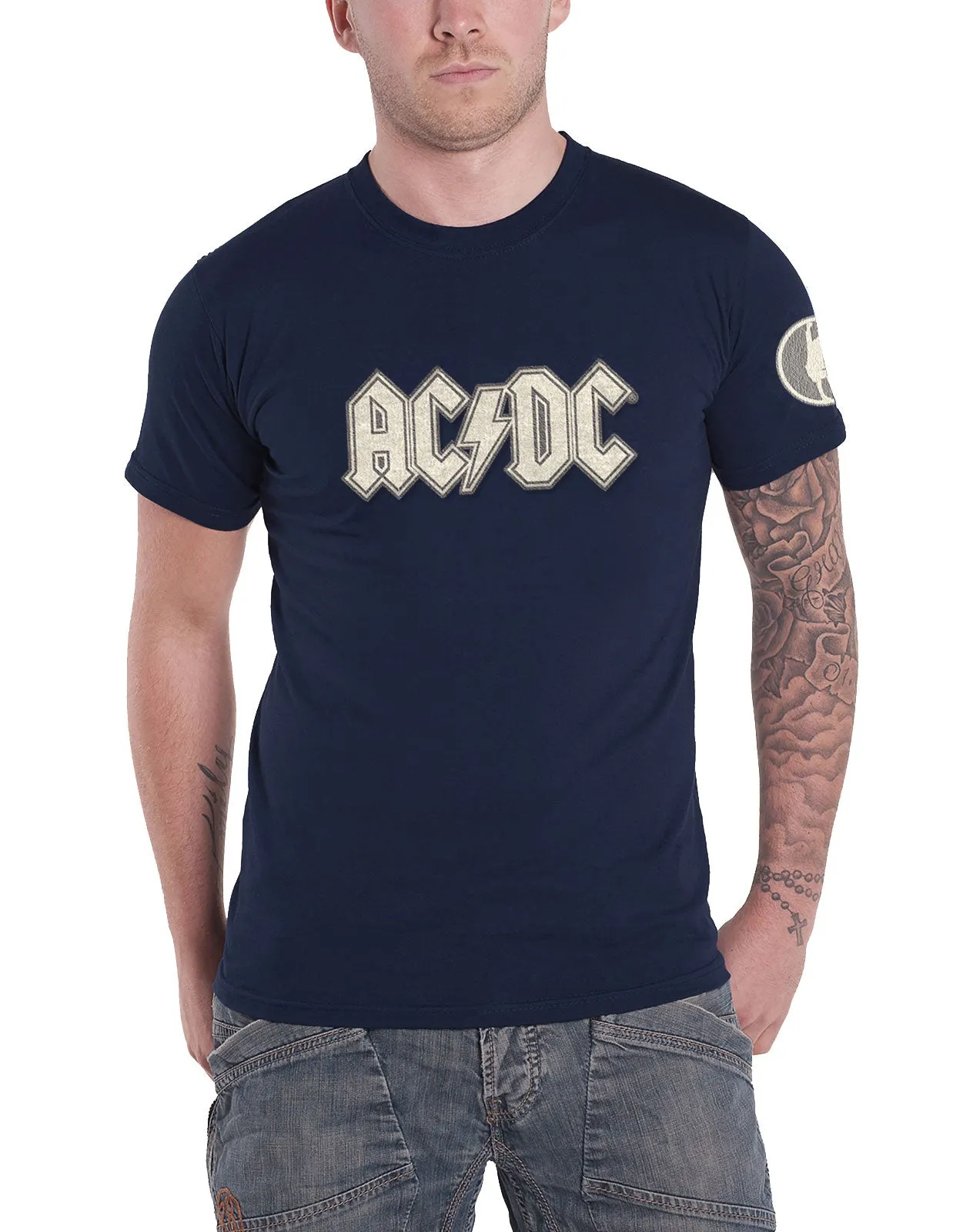 AC/DC Angus Applique Band Logo T Shirt sold by Paradiso Clothing