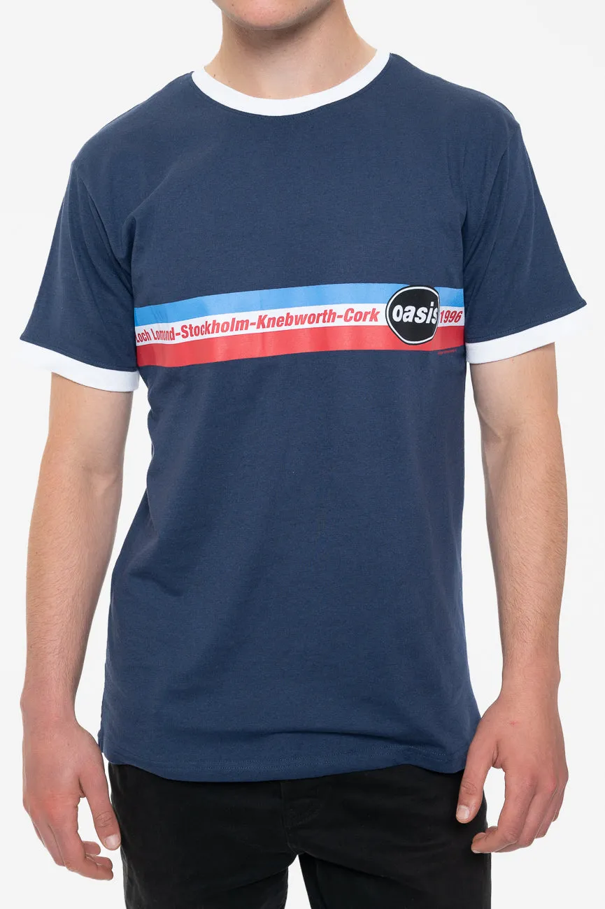 Oasis 1996 Tour Horizontal Stripes Ringer T Shirt sold by Paradiso Clothing product image thumbnail 3
