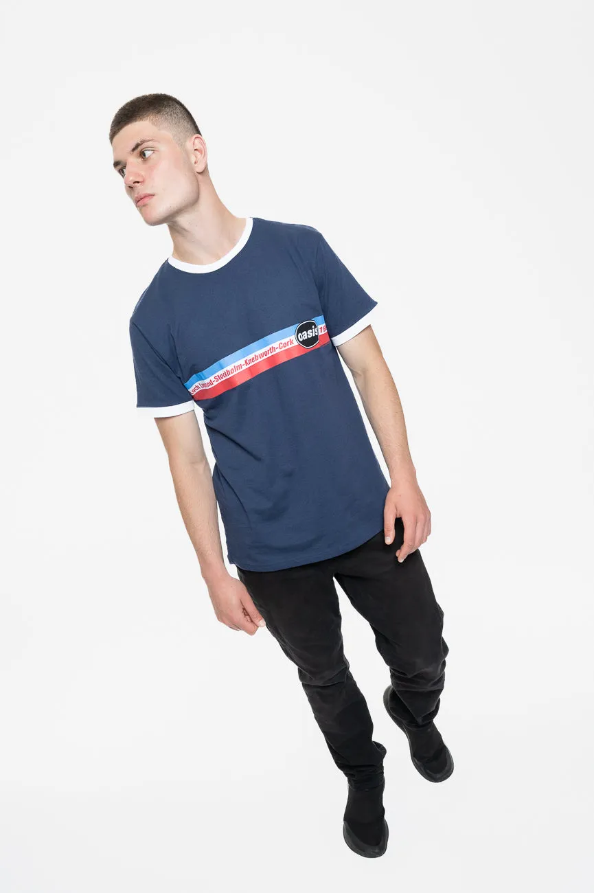 Oasis 1996 Tour Horizontal Stripes Ringer T Shirt sold by Paradiso Clothing product image thumbnail 5
