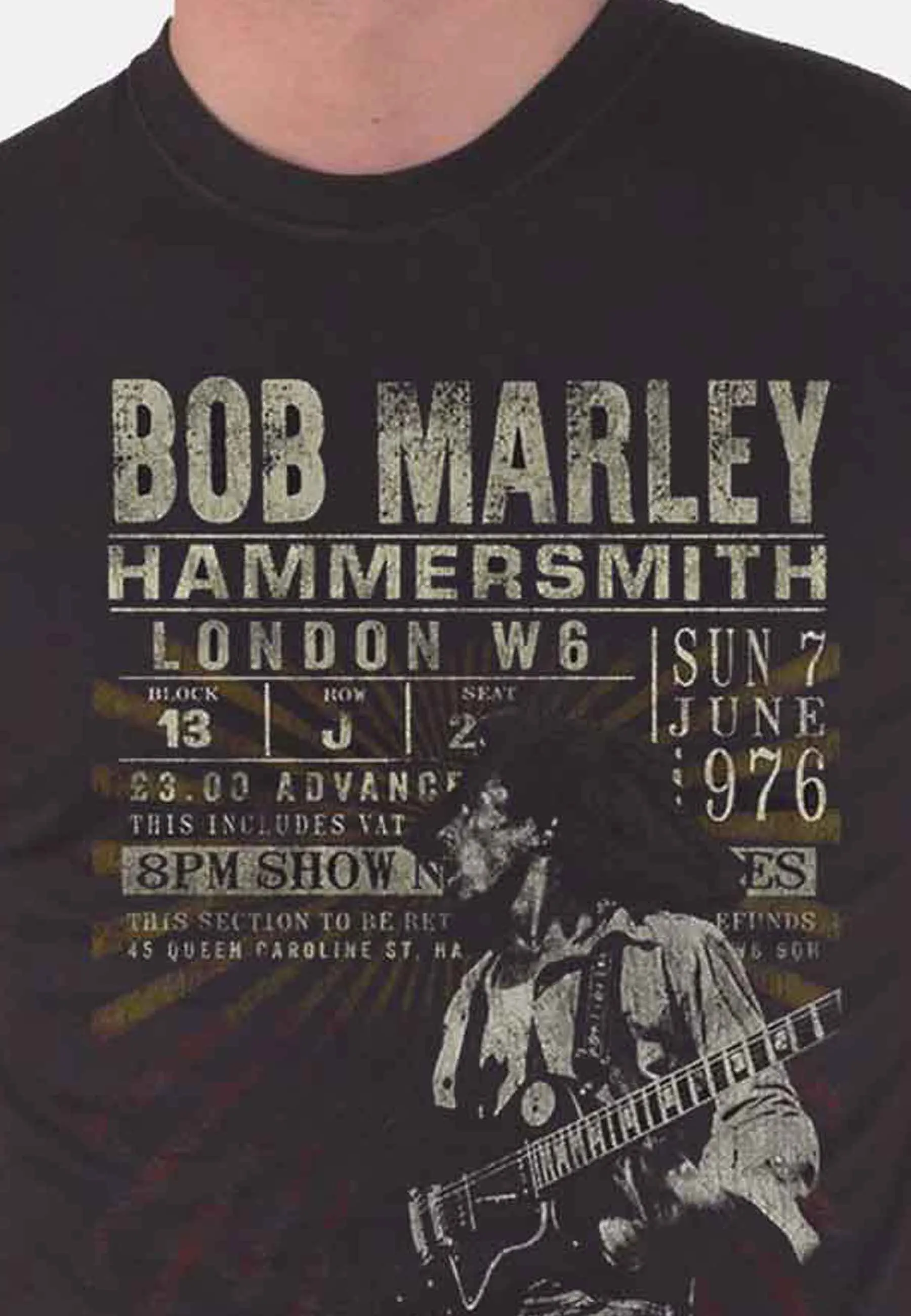 Bob Marley Hammersmith 1976 Poster Eco T Shirt sold by Paradiso Clothing product image thumbnail 3