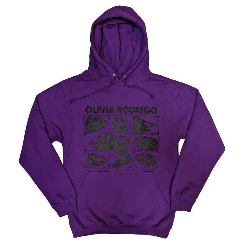 Olivia Rodrigo Threshold Lips Grid Pullover Hoodie made by Paradiso Clothing