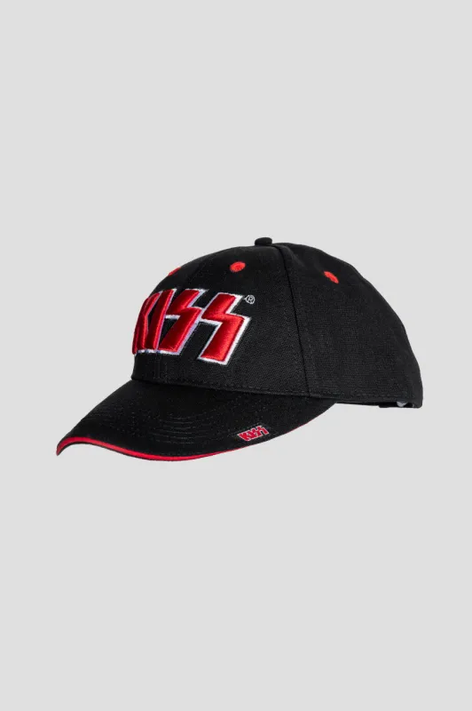 KISS Red On White Strapback Cap sold by Paradiso Clothing