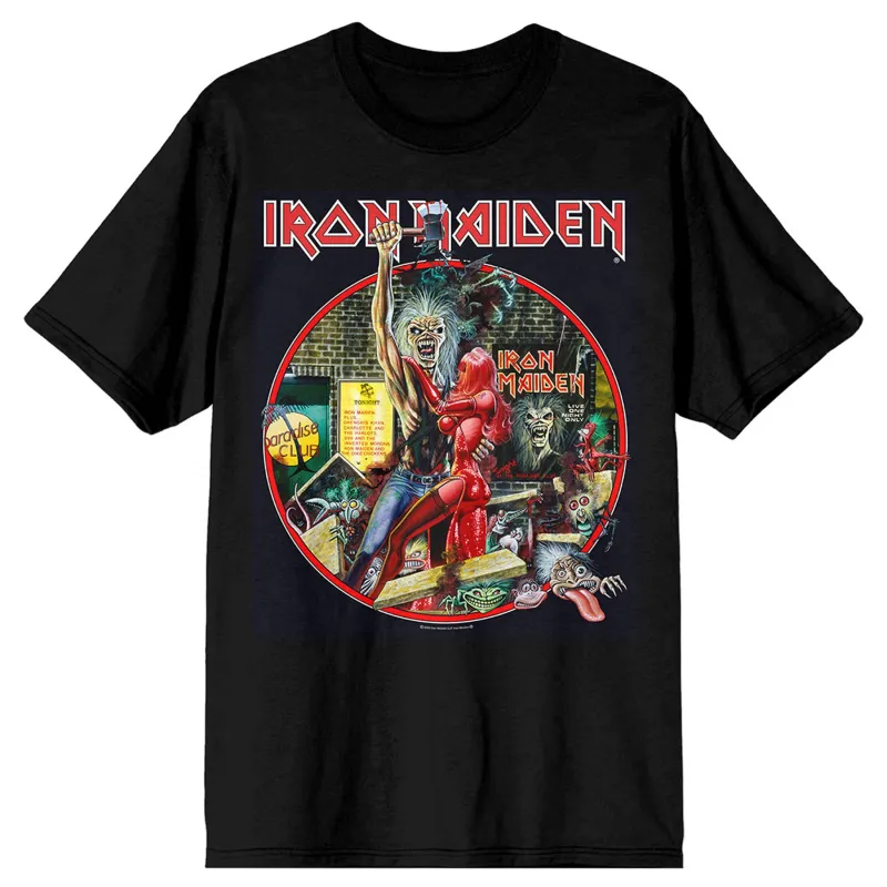 Iron Maiden Paradise Club Circle T Shirt made by Paradiso Clothing